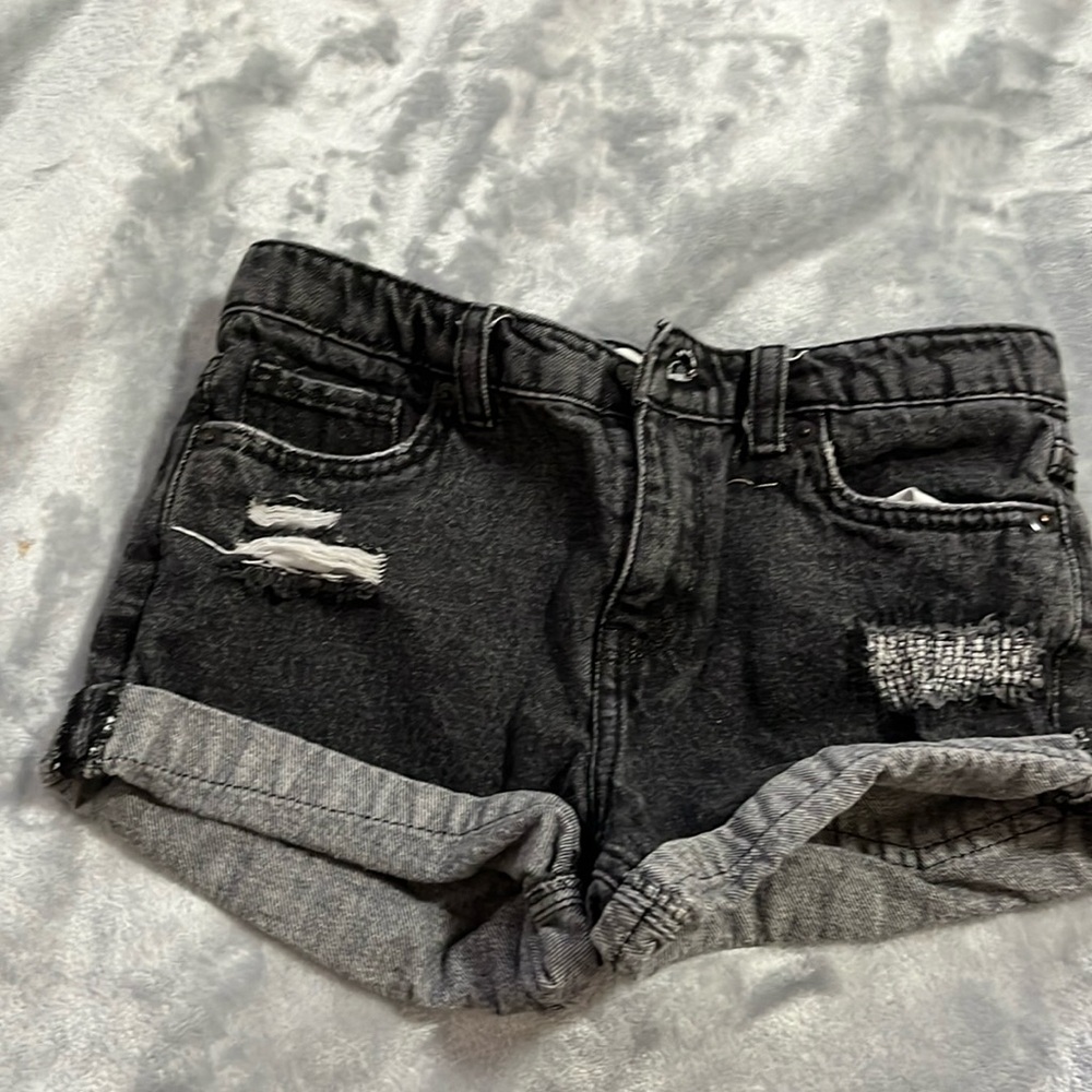 Black Jean shorts